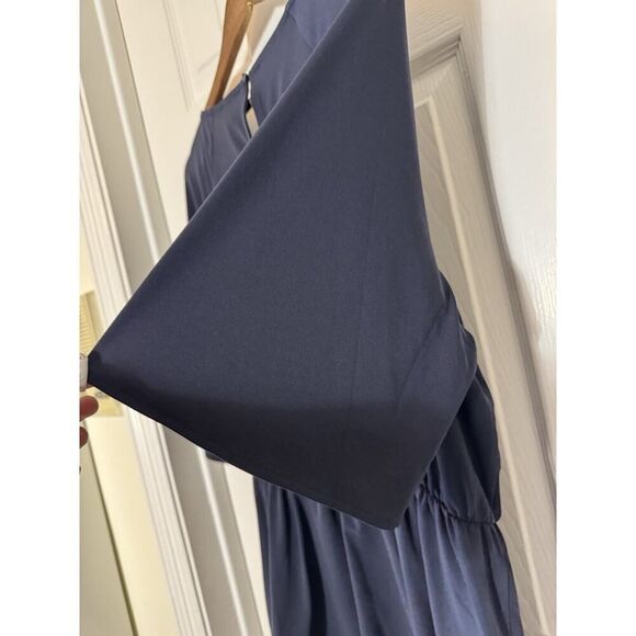 Lane Bryant Women's Blue Cross Body Front Tied Blouse Shirt Size 14/16 Career - Picture 4 of 6